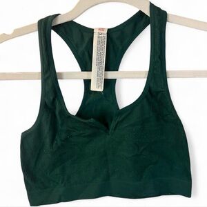 Forever 21 Dark Green Ribbed Racerback Bralette
